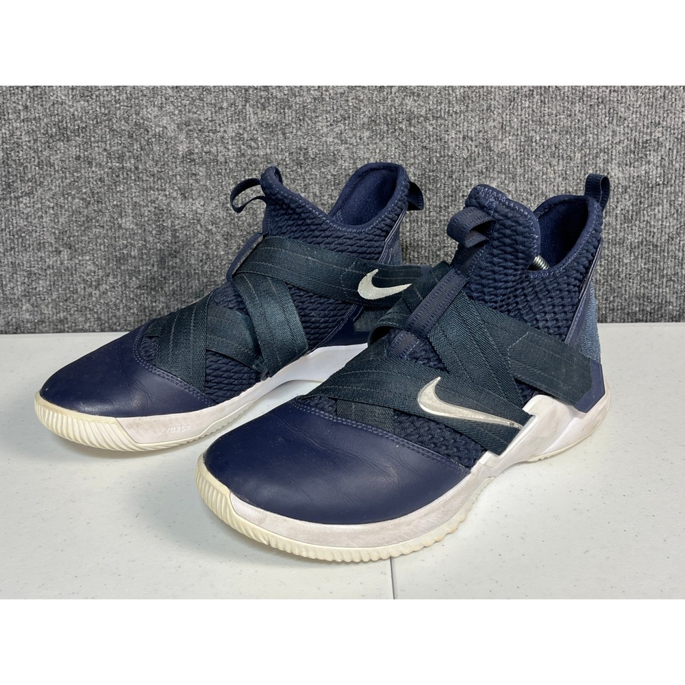Nike‎ LeBron Soldier 12 SFG Midnight Navy Mens Basketball Shoes AT3872-408 Sz 10